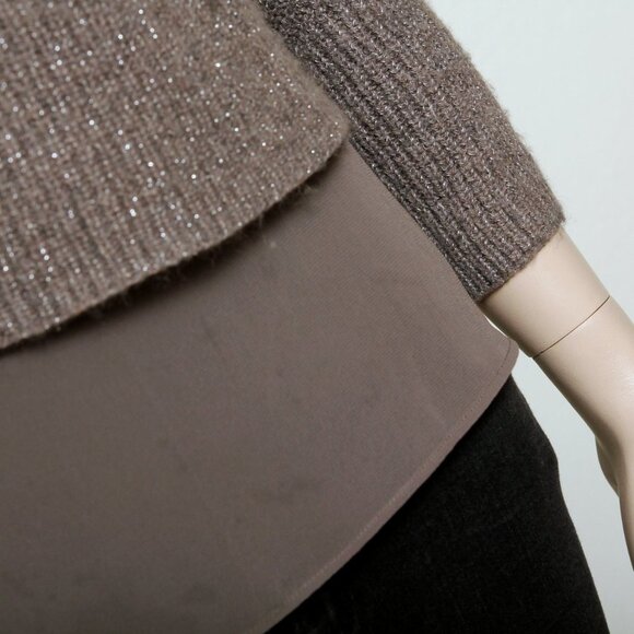 Lucky Brand Shimmer Pointelle Knit Sweater Gray Women Size XS - Picture 4 of 15